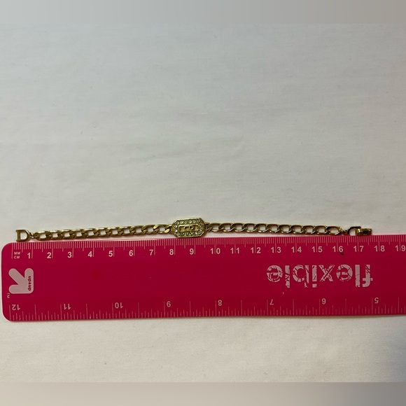 Vintage Germany Christian Dior Gold Rhinestone Bracelet 7" Made in Germany - Picture 9 of 9